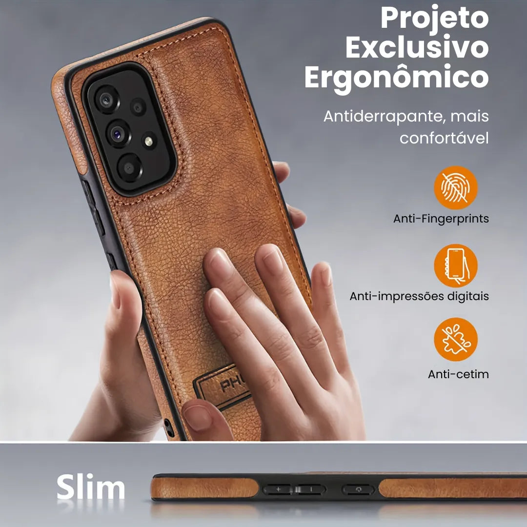 Case de Couro Tanned Leather Samsung