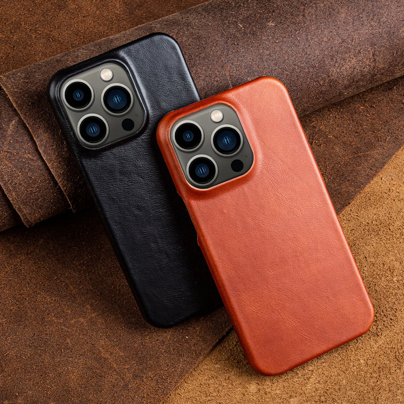 Case de Couro iPhone - Vintage Vinho