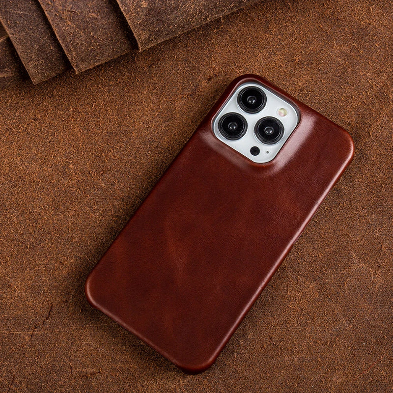 Case de Couro iPhone - Vintage Café