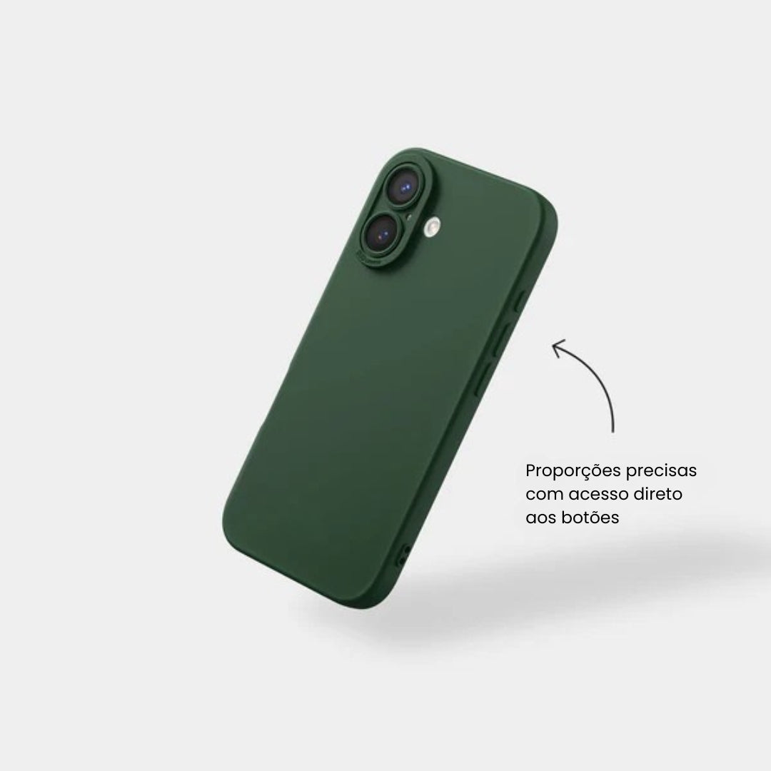 Case de Silicone Pupil Verde Militar iPhone