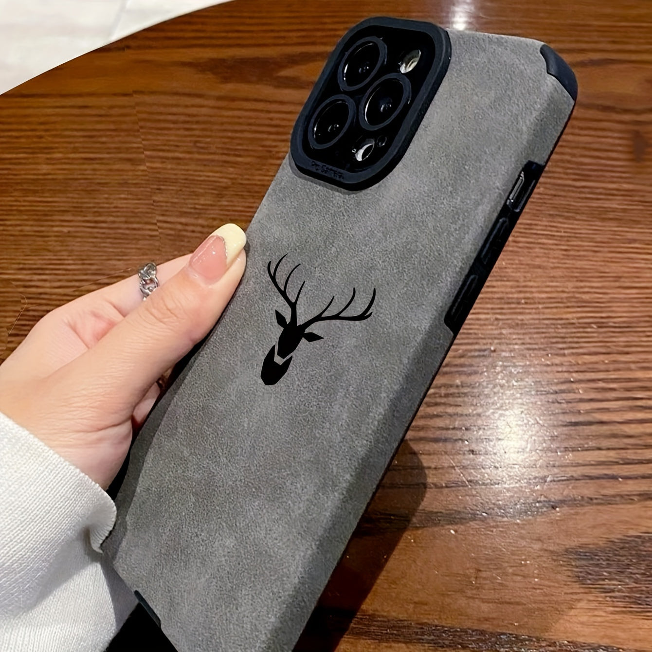 Case de Couro Sintético Velvet Gray iPhone