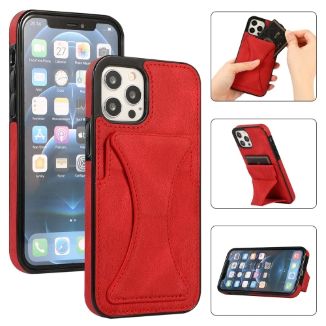 Case de Couro iPhone - SlimVault Vermelho