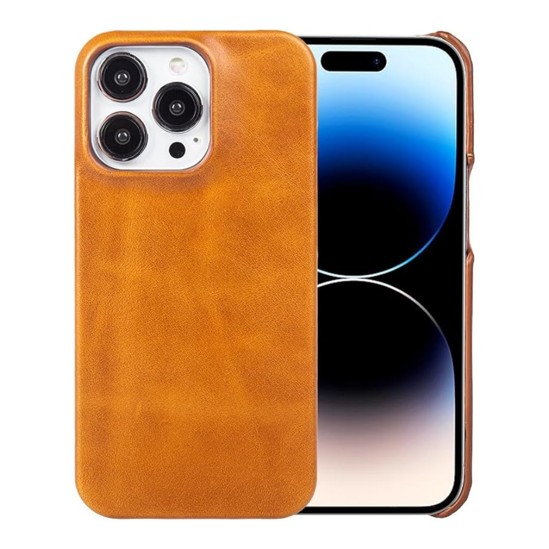 Case de Couro iPhone - Vintage Amarelo