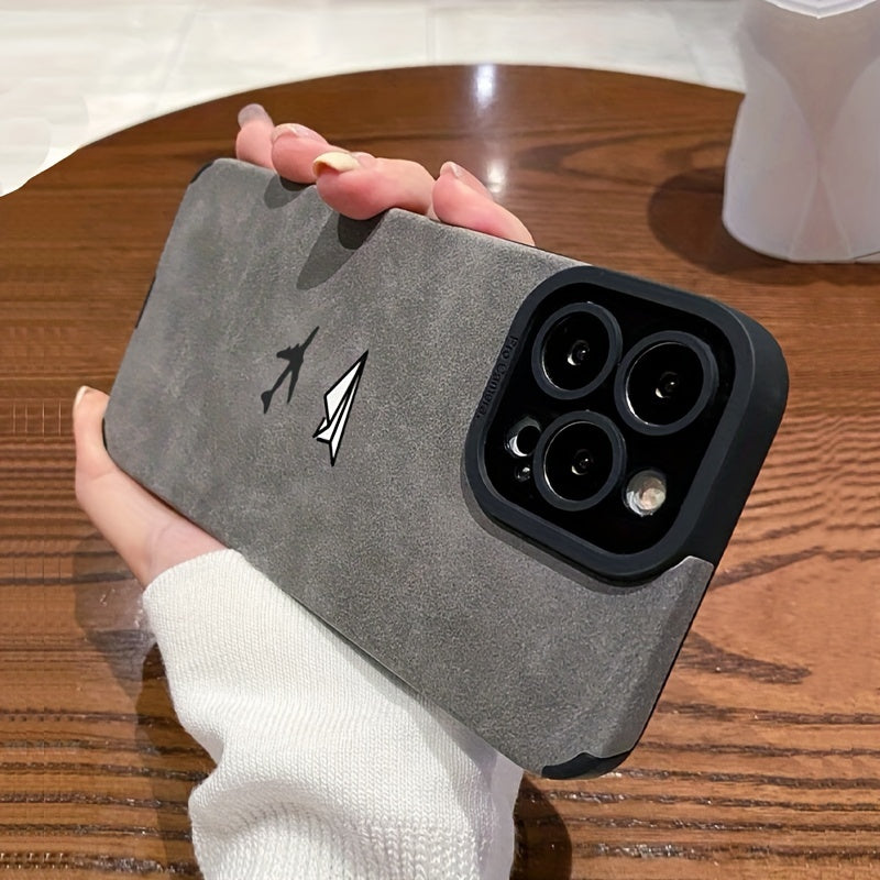 Case de Couro Sintético Simple Airplane iPhone