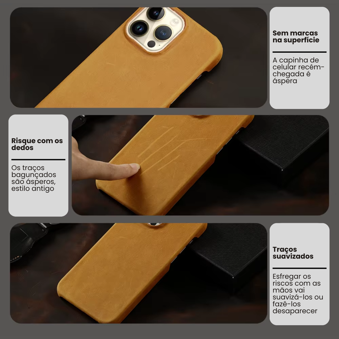 Case de Couro Rústica iPhone