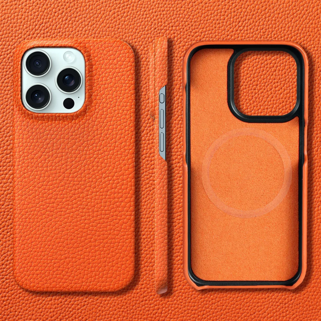 Case de Couro iPhone - Prestige Cinza