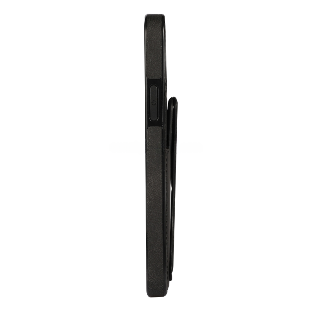 Case de Couro iPhone - SlimVault Preto
