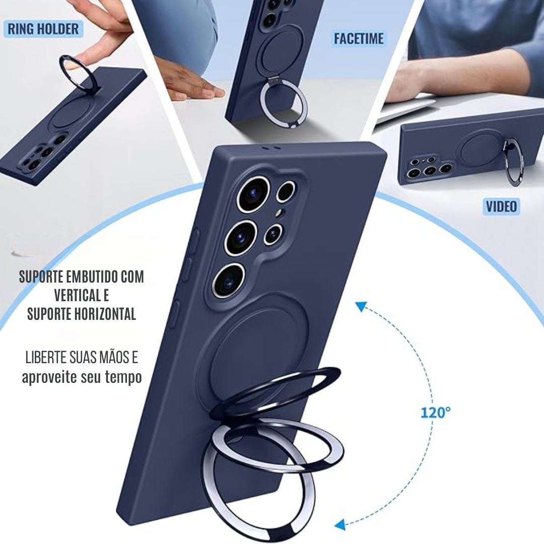 Case de Silicone Samsung - Opal Touch Azul Marinho