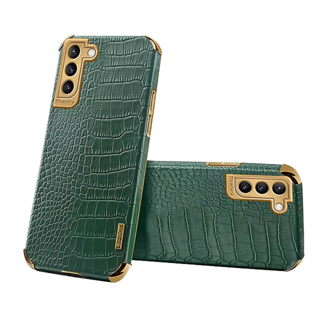 Case de Couro Crocodile Premium Samsung Verde