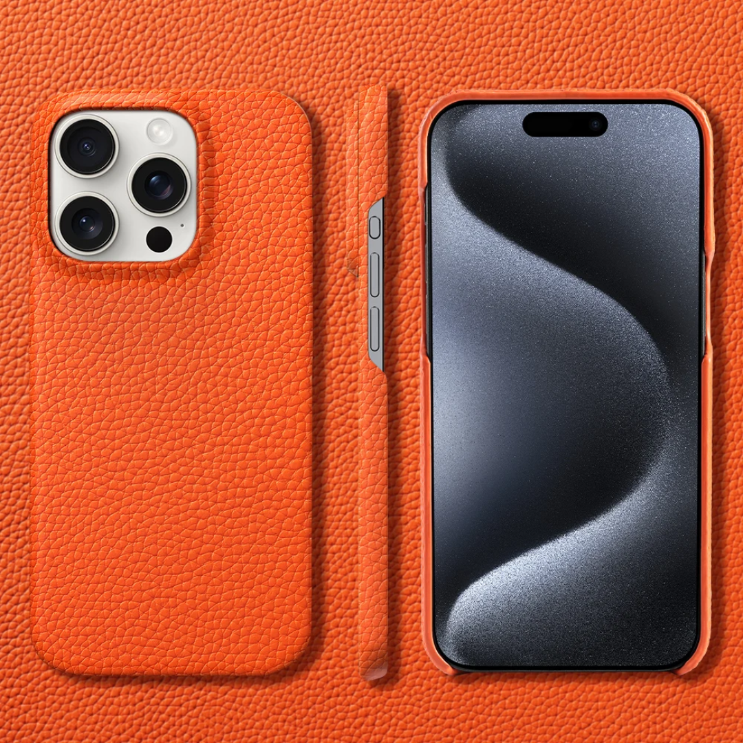 Case de Couro iPhone - Prestige Cinza