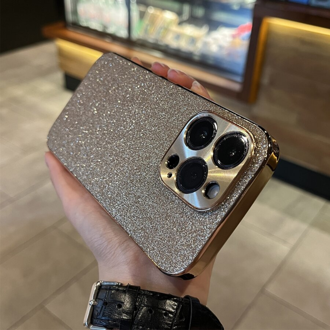 Case iPhone Glam - Strass Dourado
