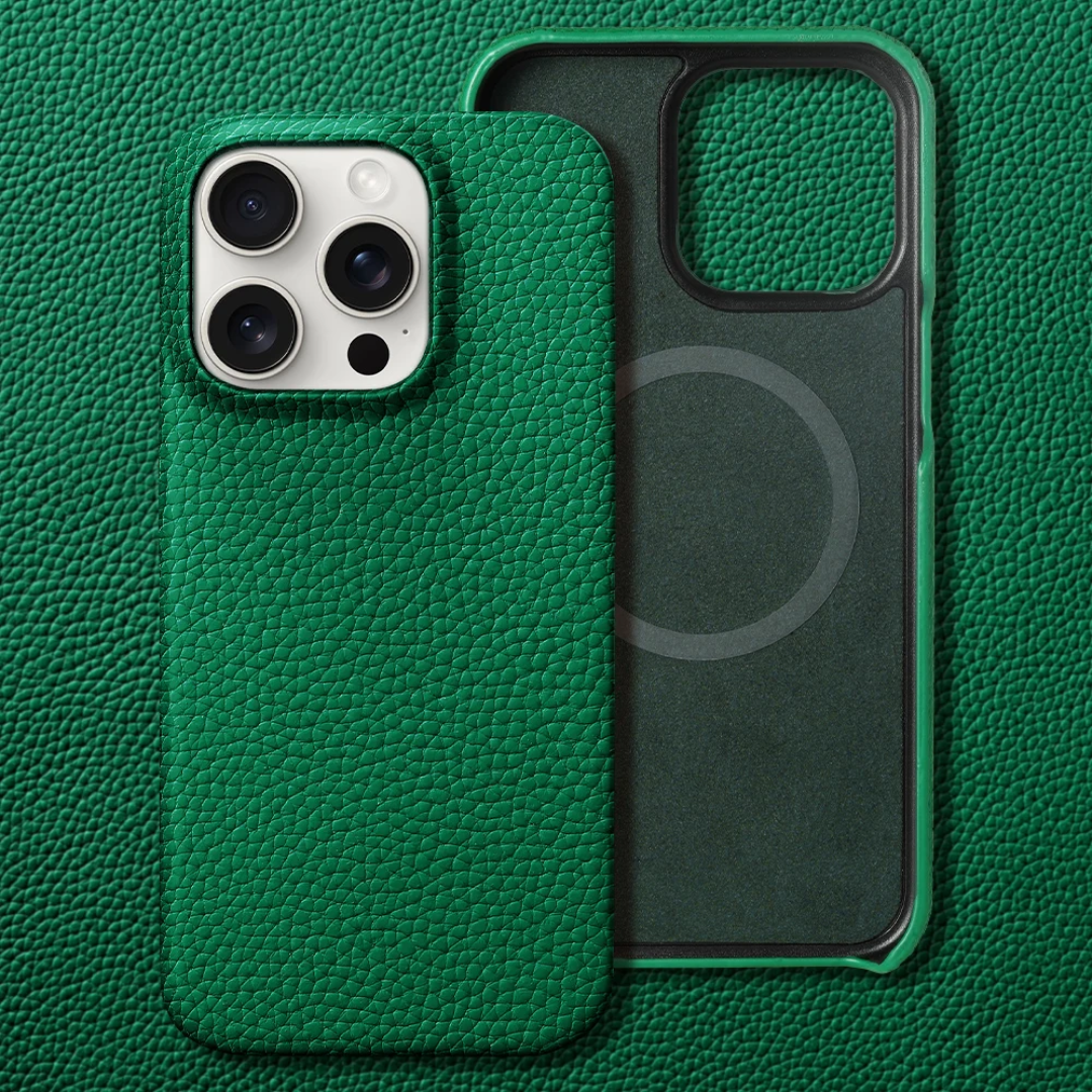 Case de Couro iPhone - Prestige Cinza