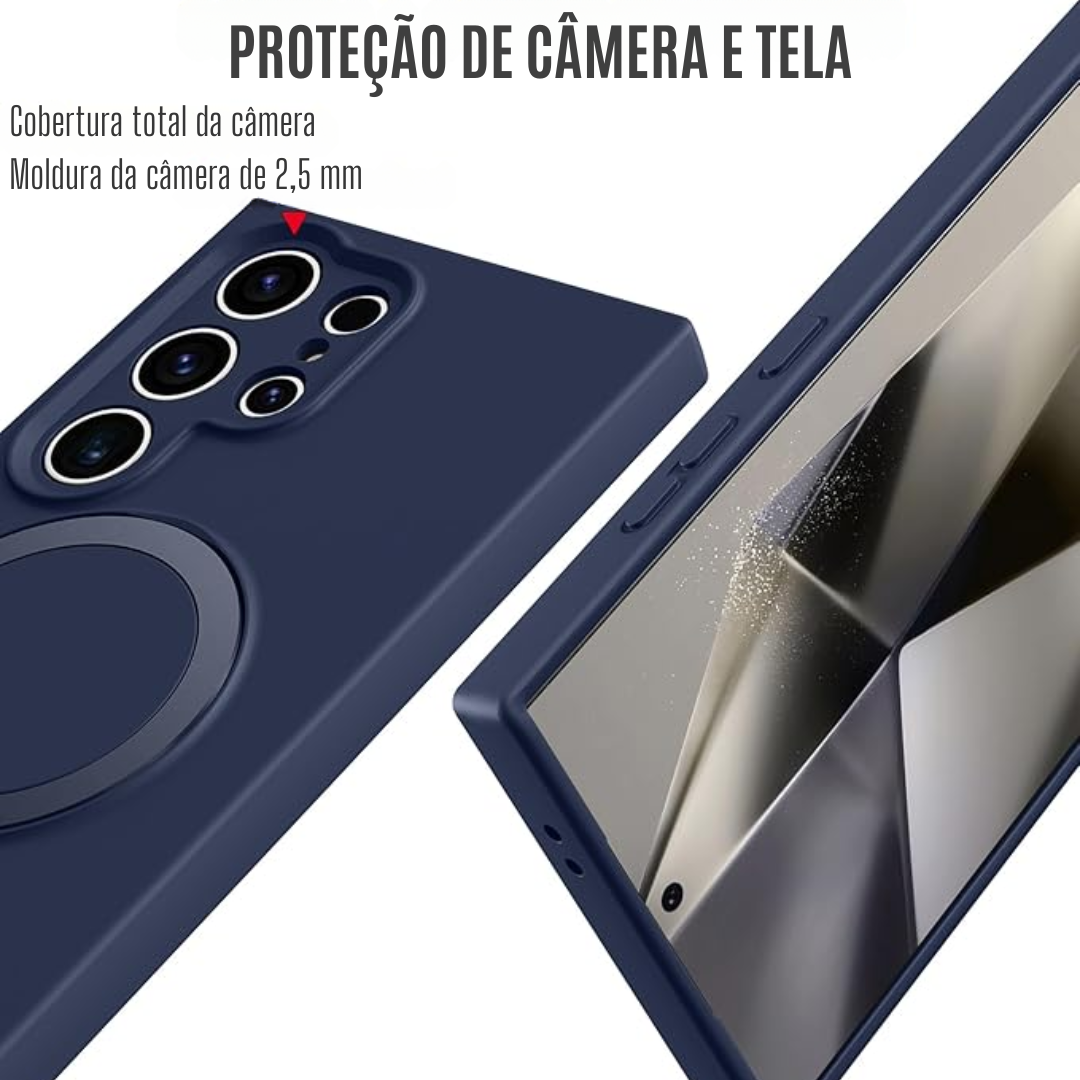 Case de Silicone Samsung - Opal Touch Azul Marinho