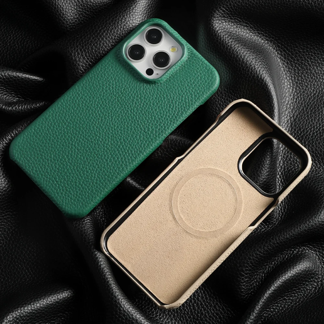 Case de Couro iPhone - Prestige Cinza