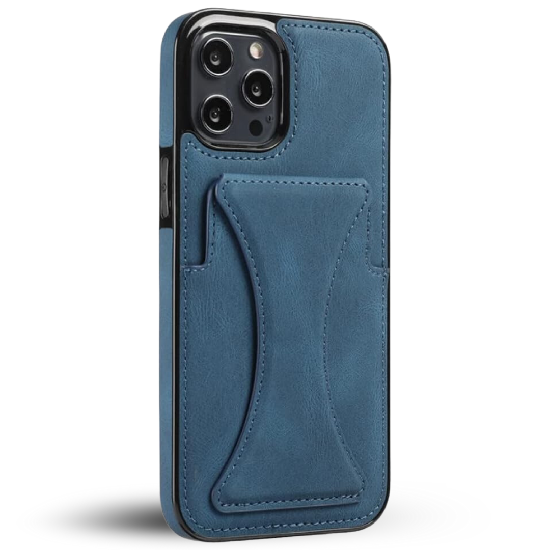 Case de Couro iPhone - SlimVault Azul