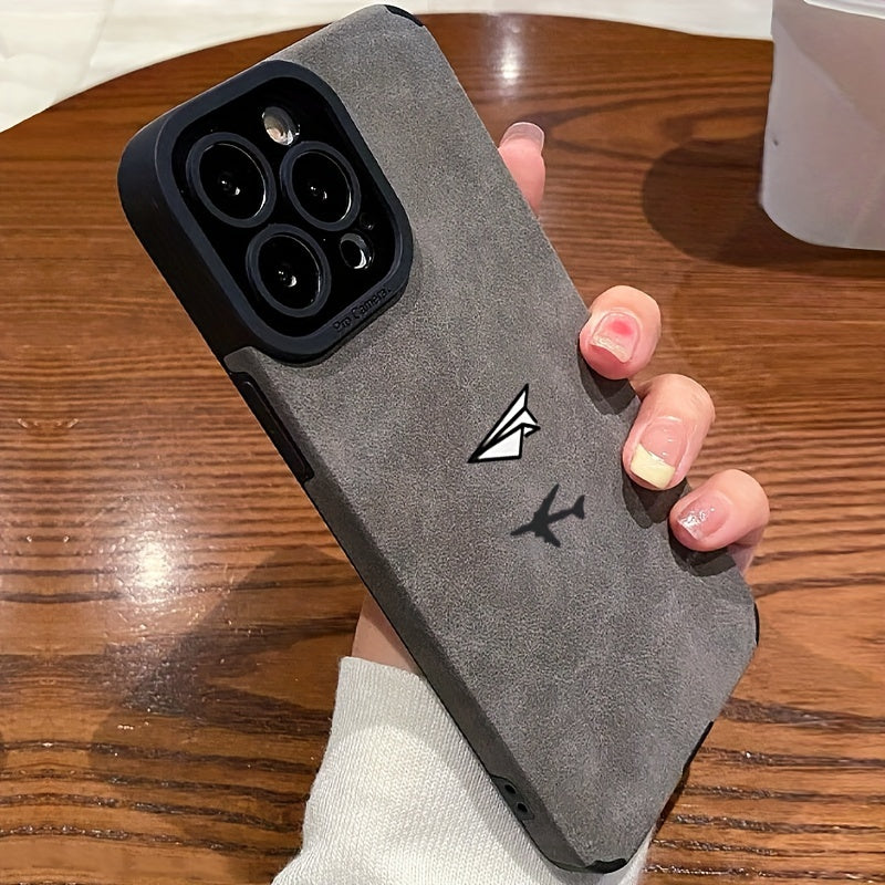 Case de Couro Sintético Simple Airplane iPhone