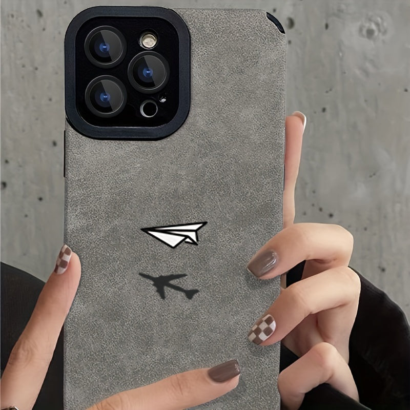 Case de Couro Sintético Simple Airplane iPhone