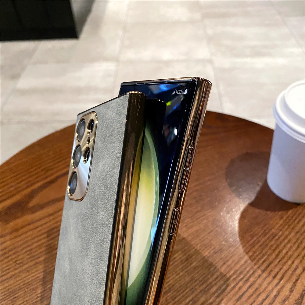 Case de Couro Sintético Lux Suede Samsung