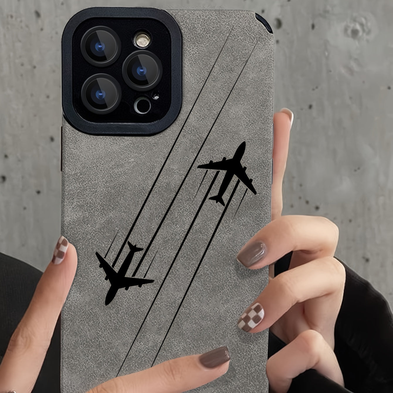 Case de Couro Sintético Airplane Trip iPhone