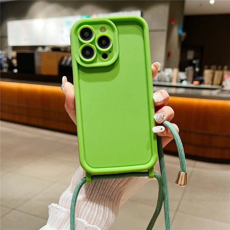 Case iPhone Strap com Proteção de Câmera