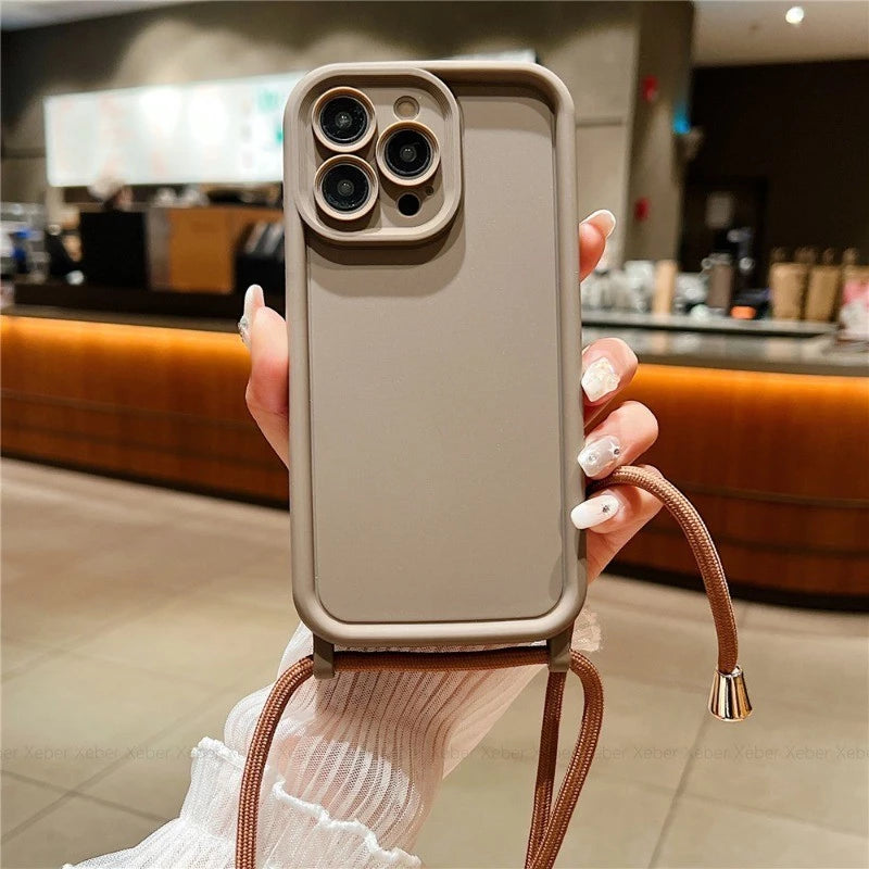 Case iPhone Strap com Proteção de Câmera