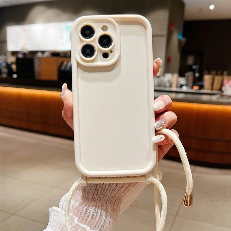 Case iPhone Strap com Proteção de Câmera