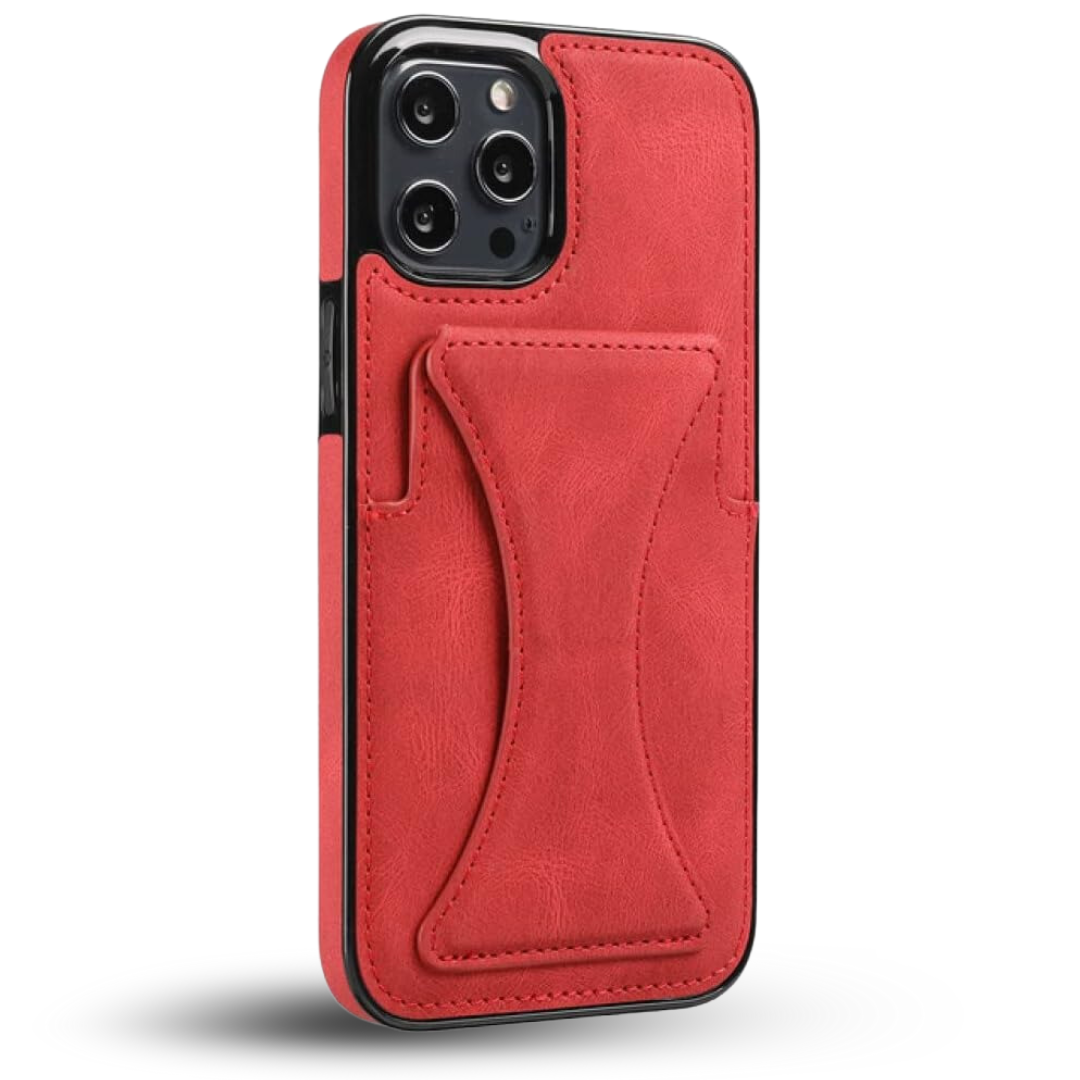 Case de Couro iPhone - SlimVault Vermelho