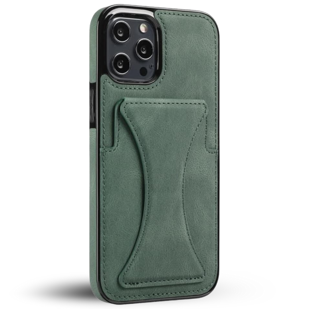 Case de Couro iPhone - SlimVault Verde