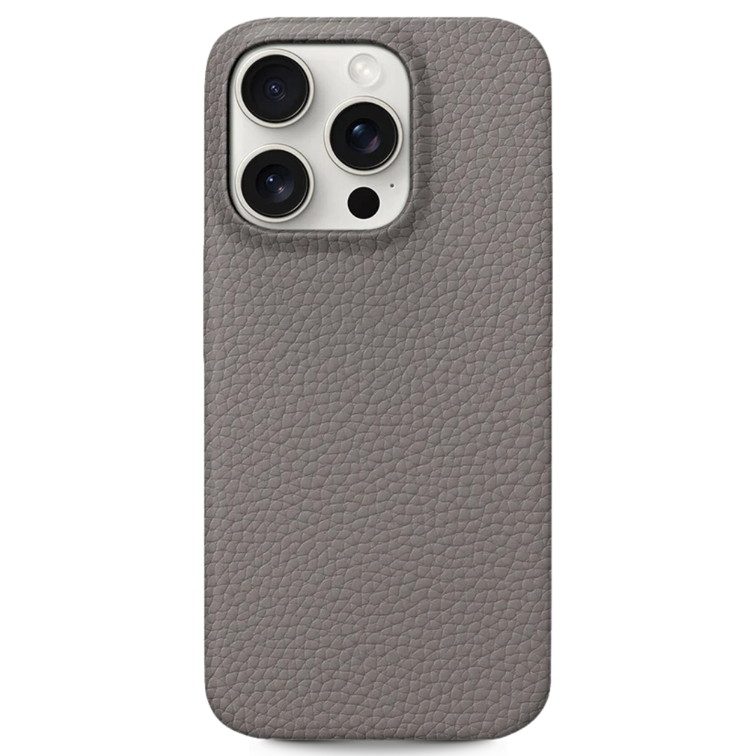 Case de Couro iPhone - Prestige Cinza