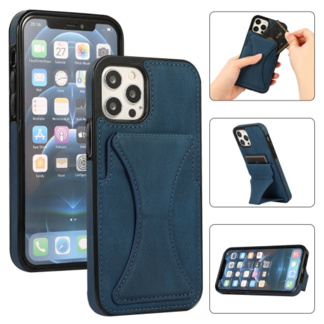 Case de Couro iPhone - SlimVault Azul