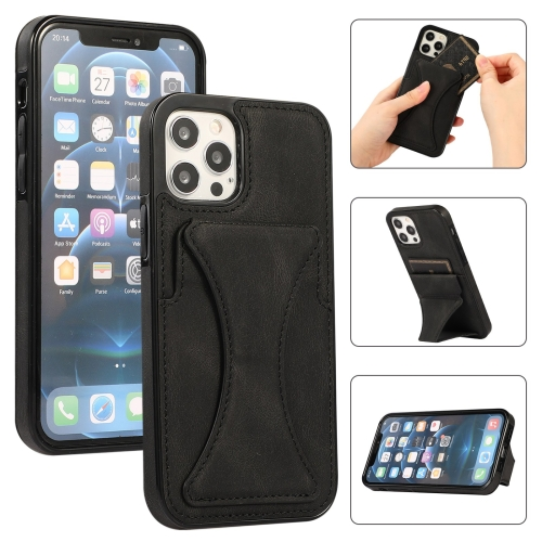 Case de Couro iPhone - SlimVault Preto