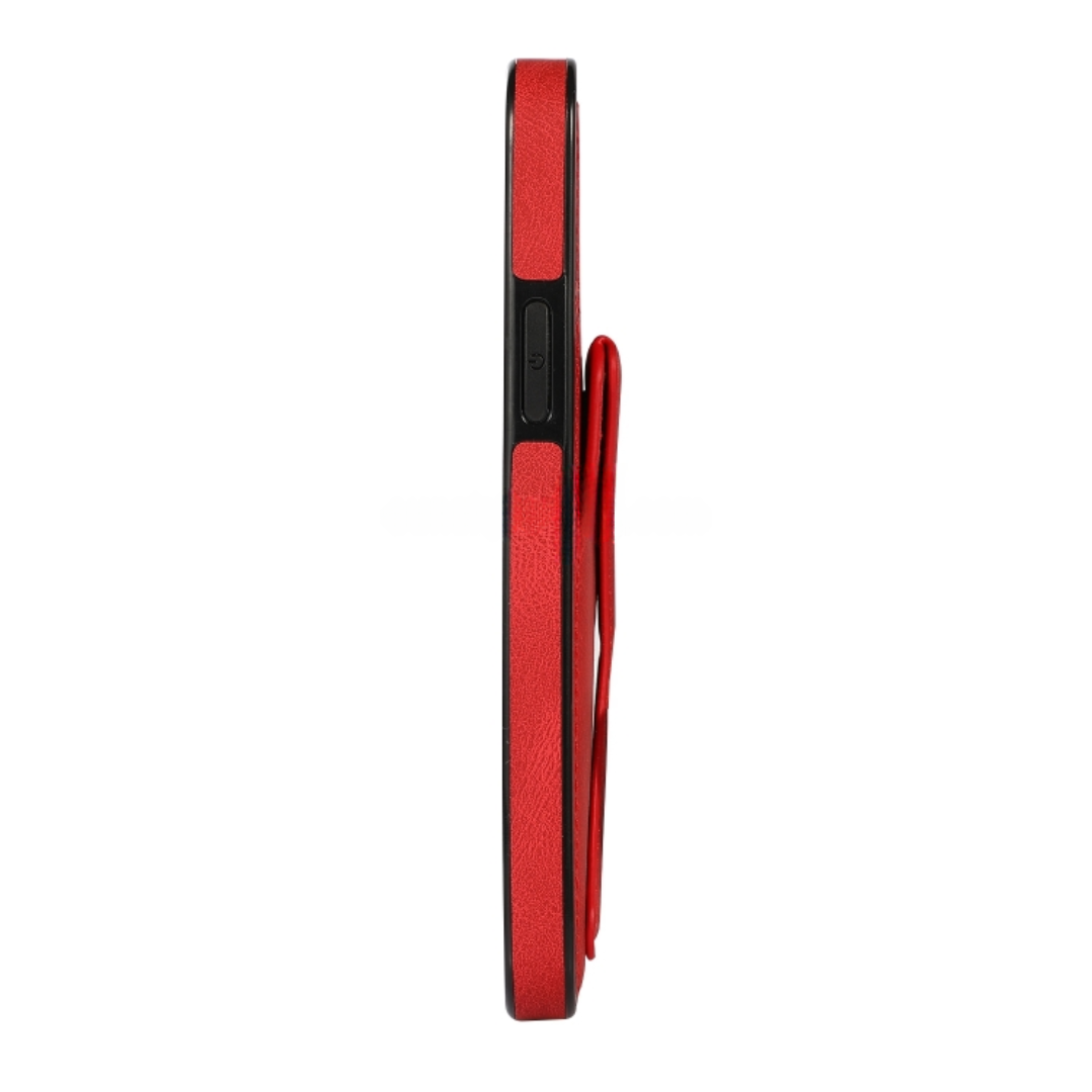 Case de Couro iPhone - SlimVault Vermelho