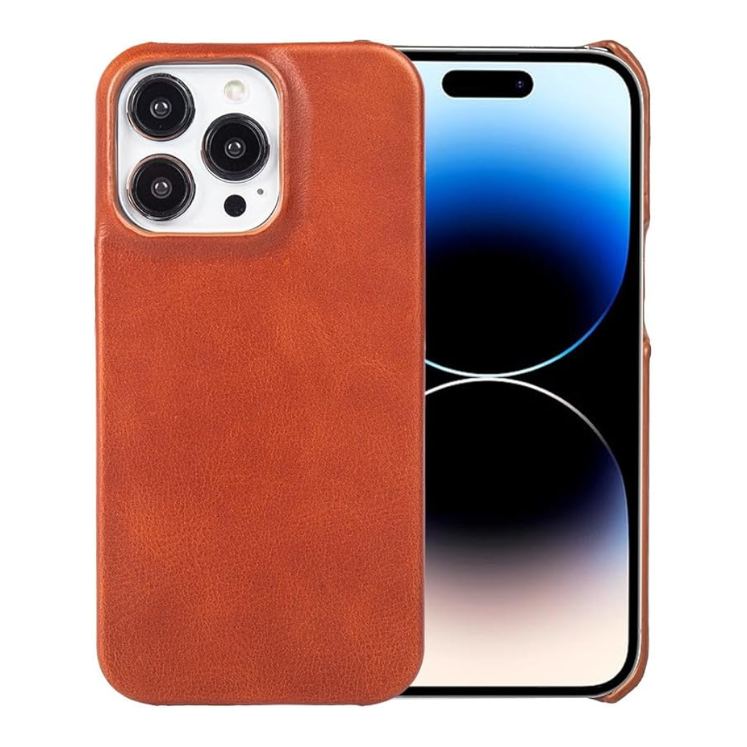 Case de Couro iPhone - Vintage Laranja