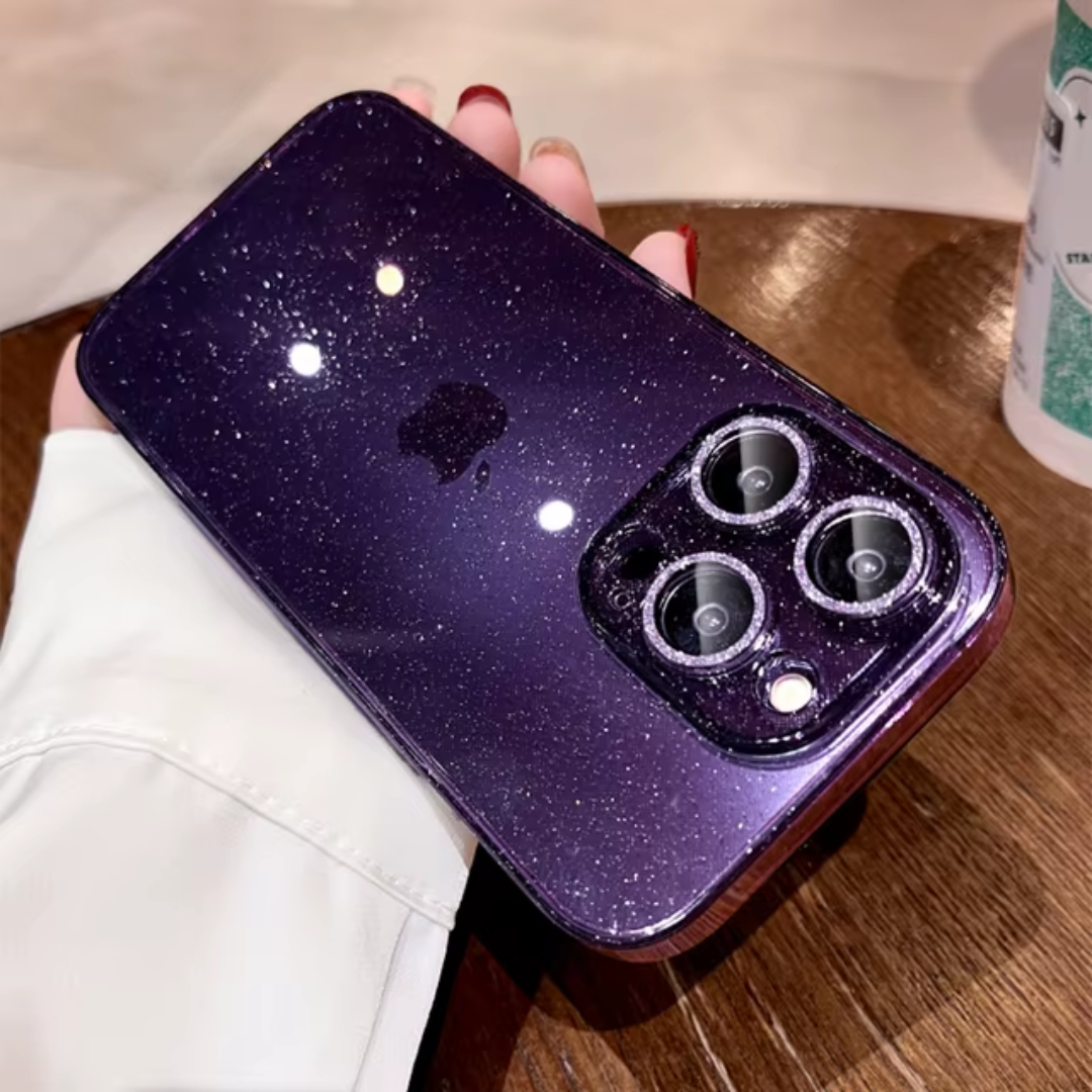 Case iPhone Glam - Glitter Roxo