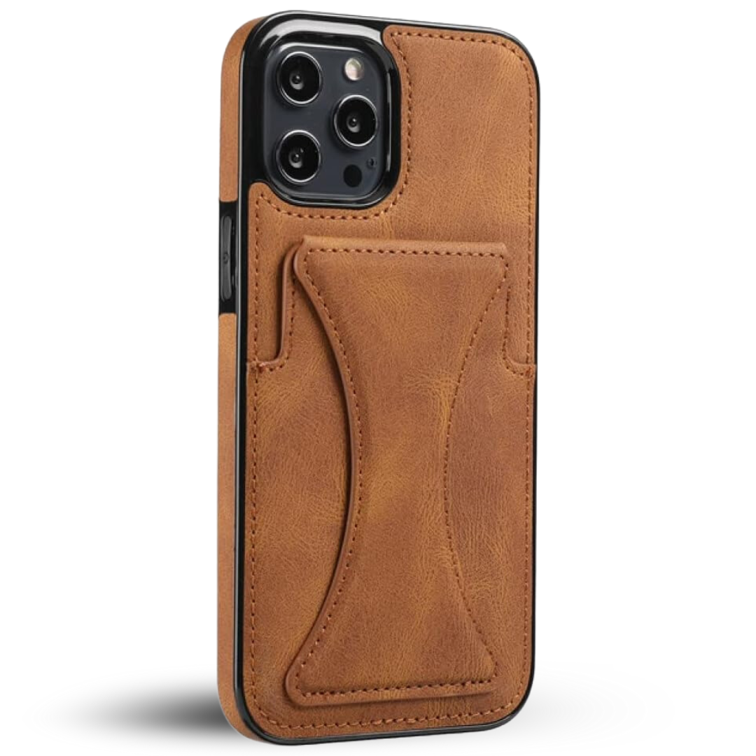 Case de Couro iPhone - SlimVault Marrom