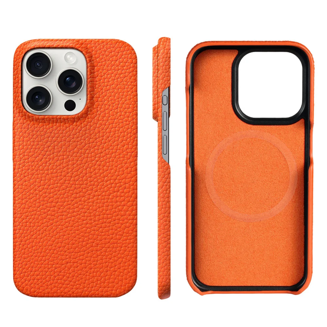 Case de Couro iPhone - Prestige Laranja