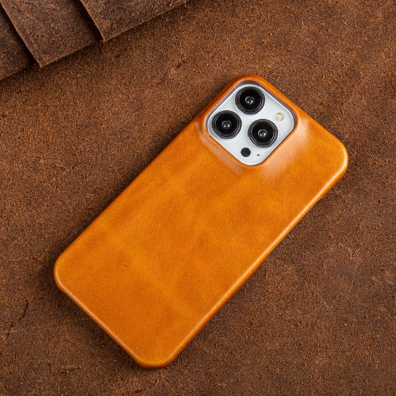 Case de Couro iPhone - Vintage Amarelo